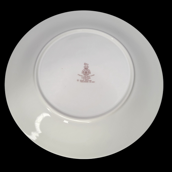 4 Royal Doulton England "Canton" Salad Plates 8" H 5052 MCM 1977 Gold Trim - Picture 8 of 9